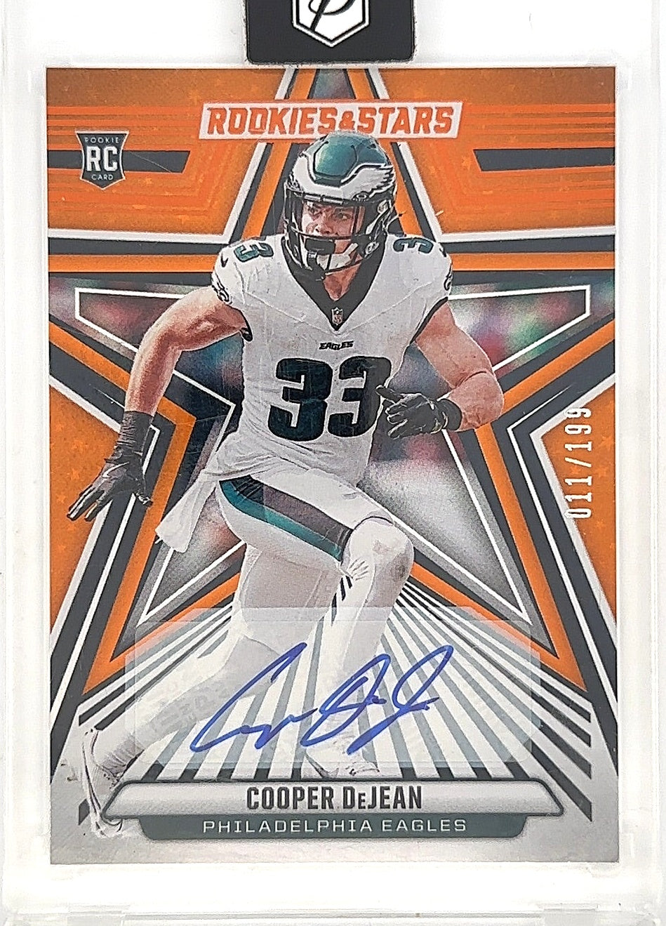 2024 Panini Rookies & Stars Cooper DeJean [Signature Orange] #121 011/199 — front