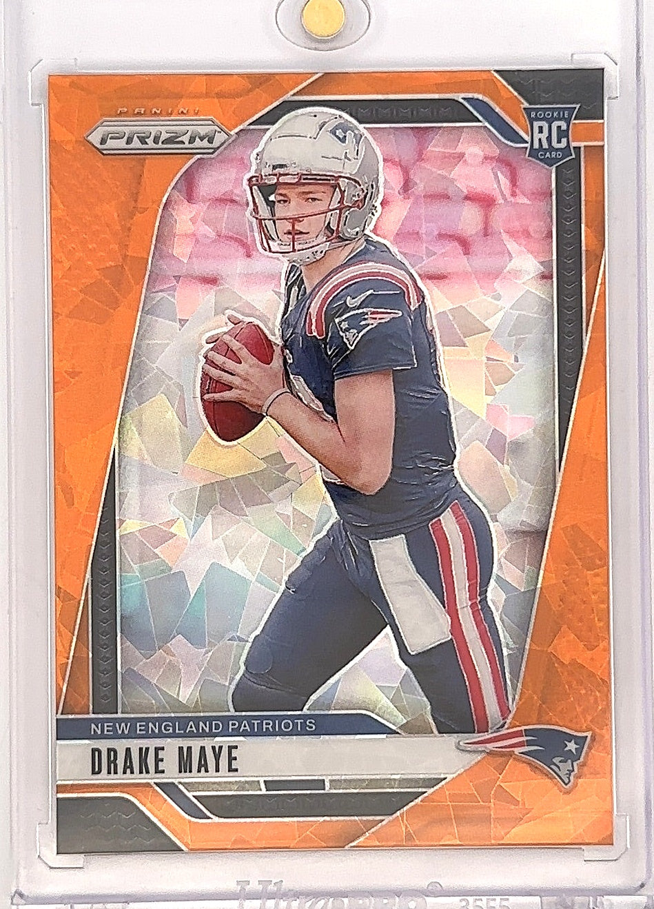 2024 Panini Prizm Drake Maye [Orange Ice] #329 — front