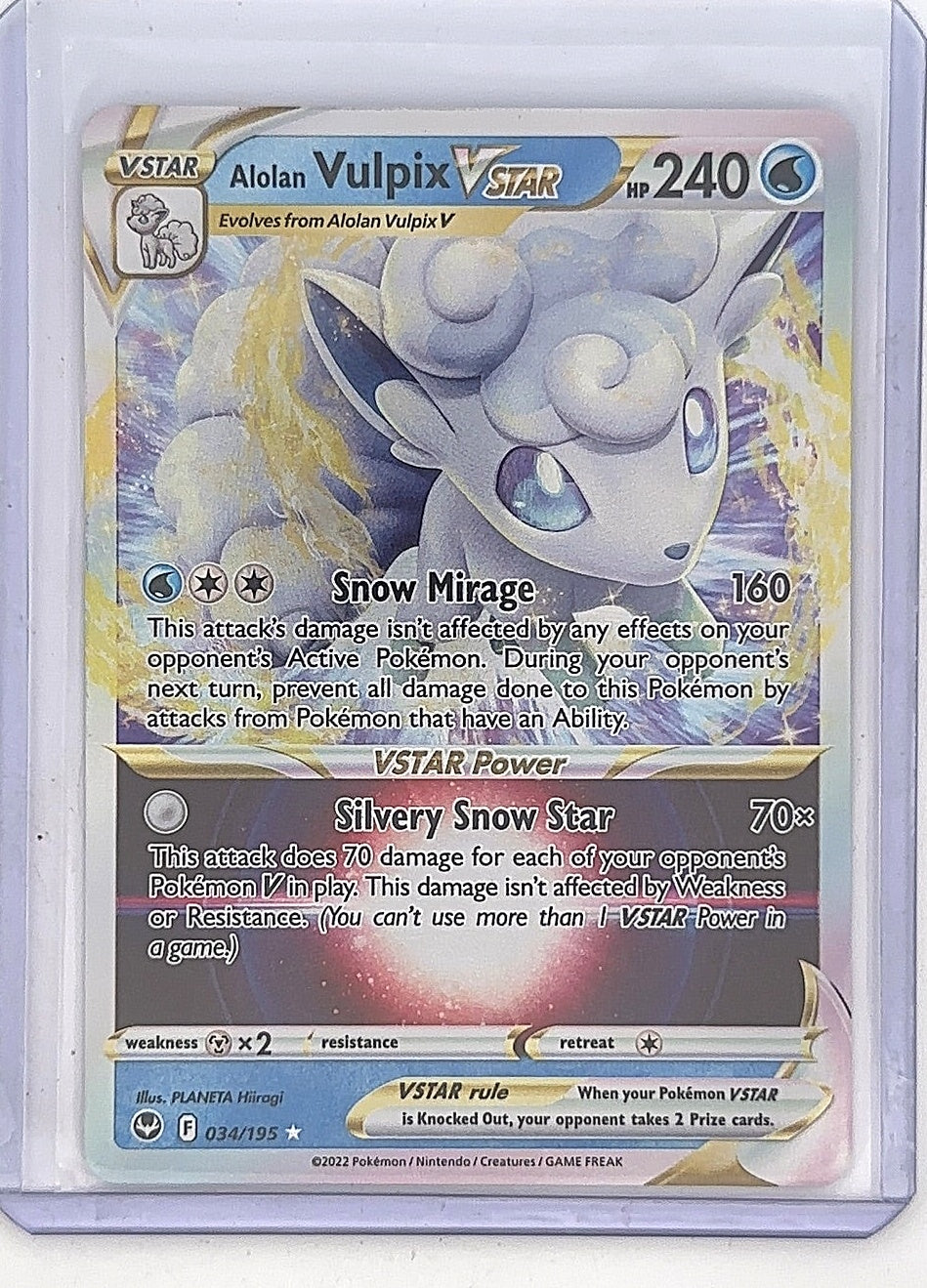 Alolan Vulpix VSTAR #034/195 — front