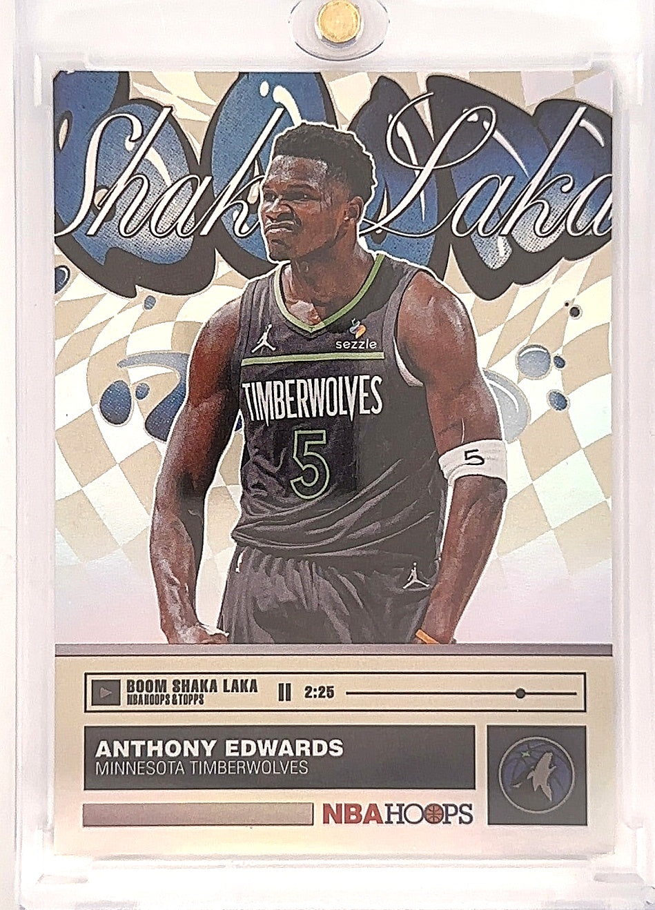 2025 Topps NBA Hoops Boom Shaka Laka Anthony Edwards #BO-6 — front