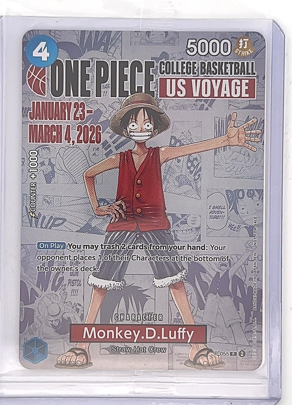 Monkey D. Luffy P-055 P SEALED — front