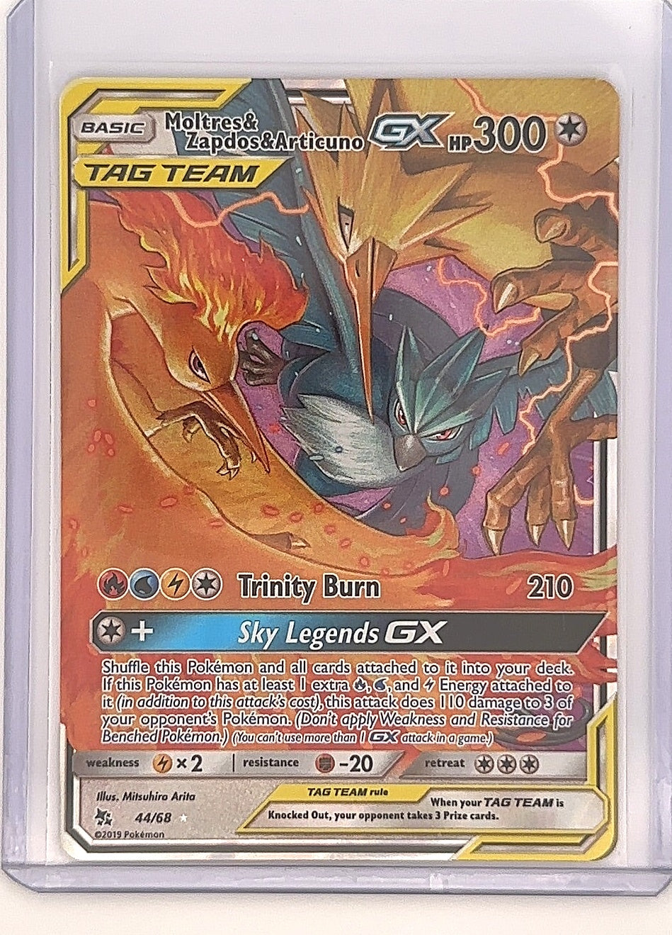Moltres & Zapdos & Articuno GX #44/68 — front