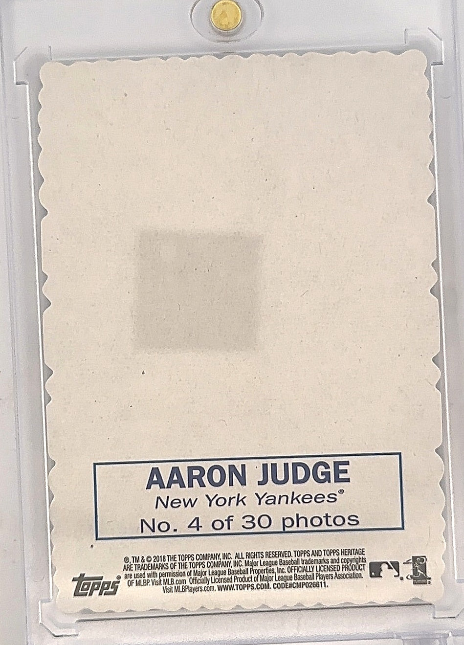 2023 Topps Heritage Aaron Judge 4 of 30 Photos — back