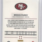 2025 Brock Purdy Panini Photogenic Cracked Ice /25 #112 — back