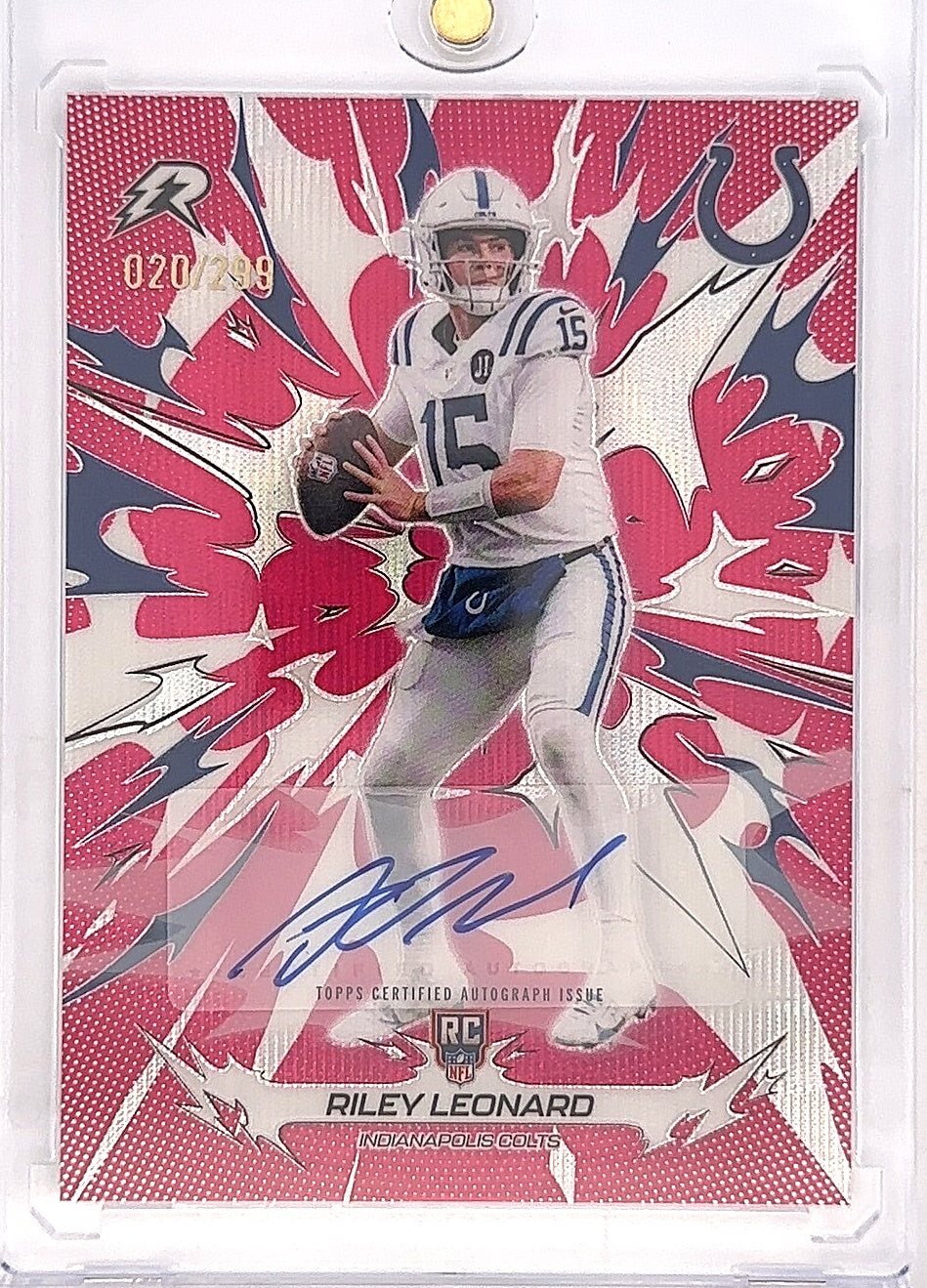 2025 Topps Resurgence Riley Leonard [Magenta Static Signature] #138 — front