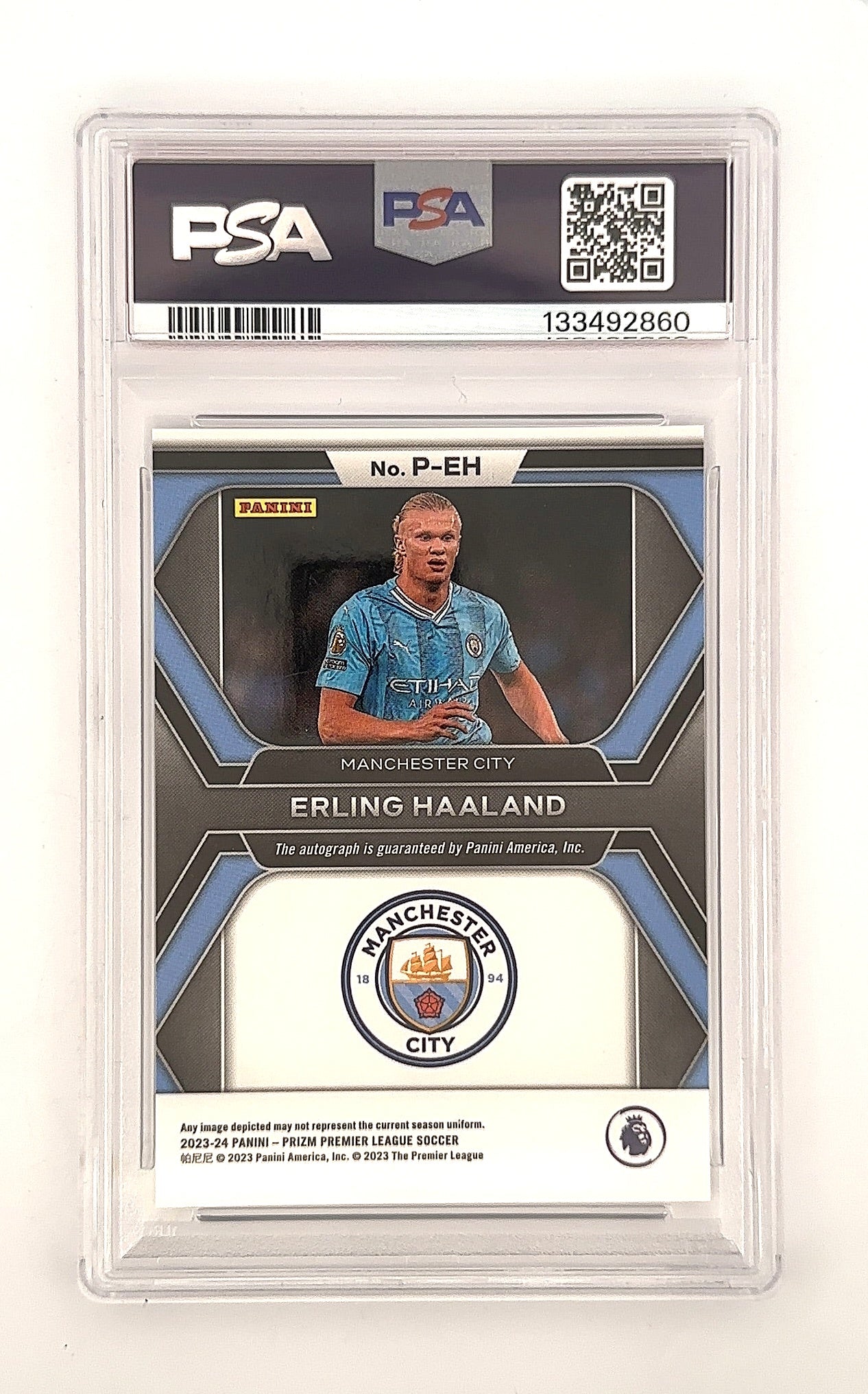 Erling Haaland 2023-24 Prizm PSA GEM MT 10 — back