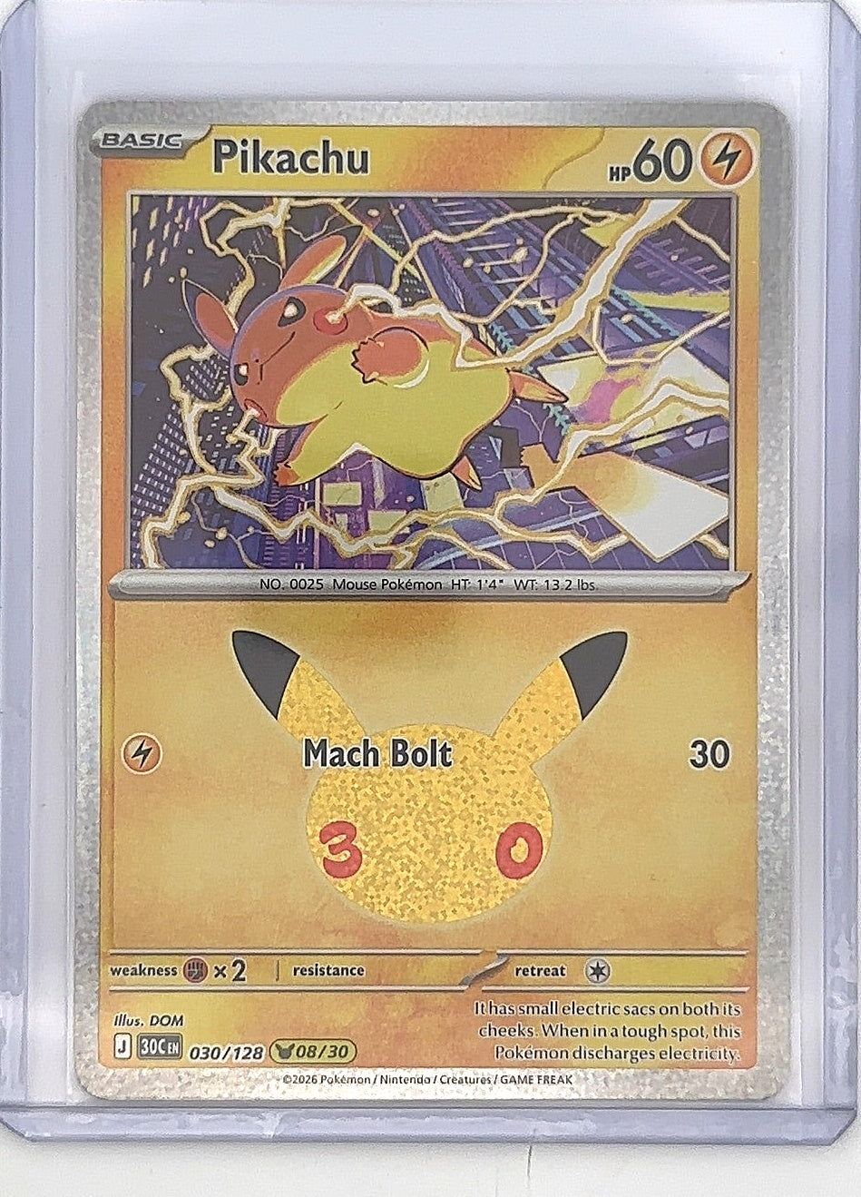 Pikachu - 030/128 #030/128 — front