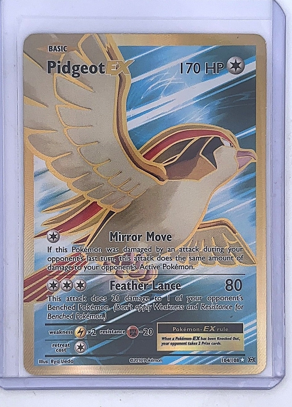 Pidgeot EX (Full Art) #104/108 — front