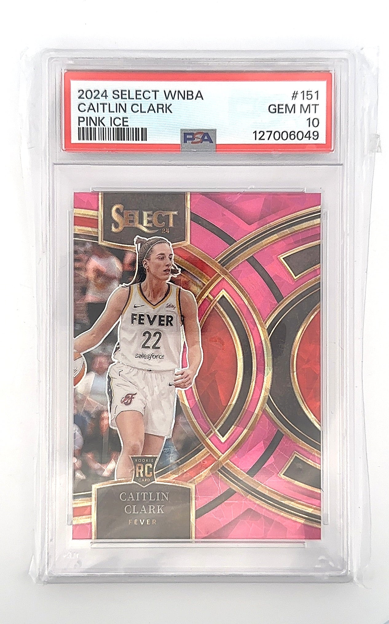 2024 Panini Select WNBA Caitlin Clark [Pink Ice Prizm] #151 PSA 10 — front