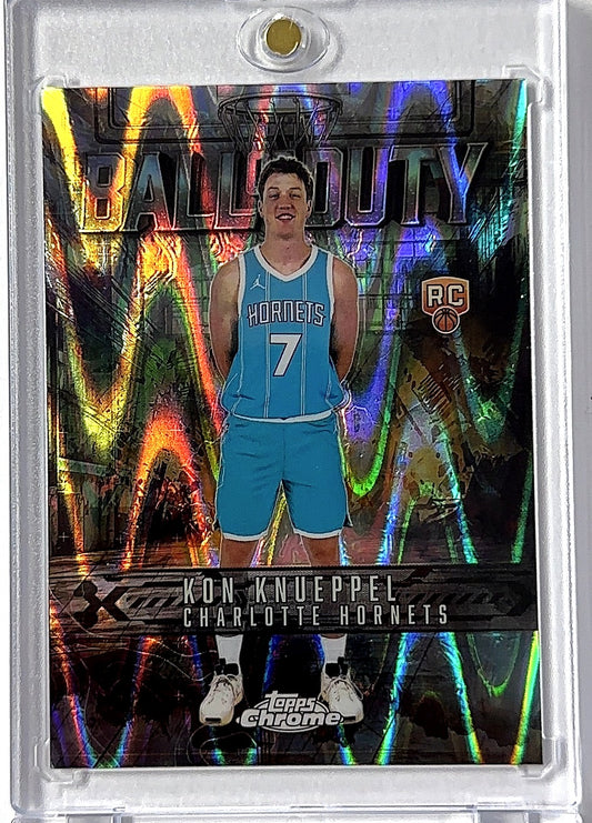 2025 Topps Chrome Ball Of Duty Kon Knueppel [Ray Wave Refractor] #BD-23 RC — front