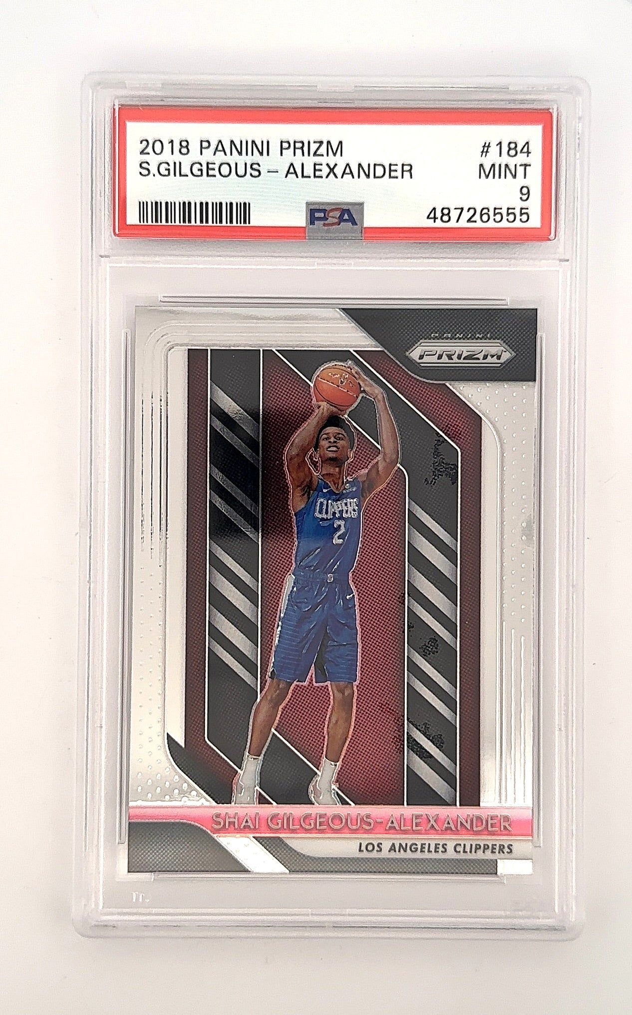 2018 Panini Prizm Shai Gilgeous-Alexander #184 PSA 9 — front