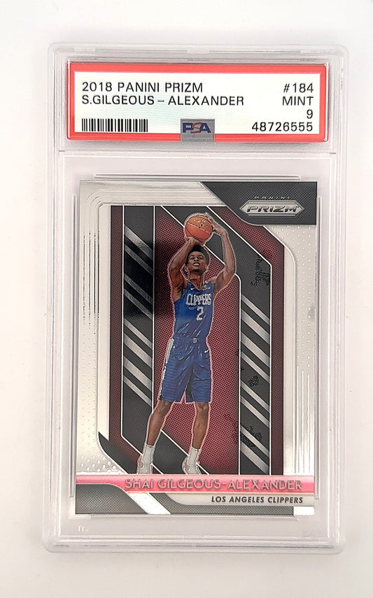 2018 Panini Prizm Shai Gilgeous-Alexander #184 PSA 9 — front