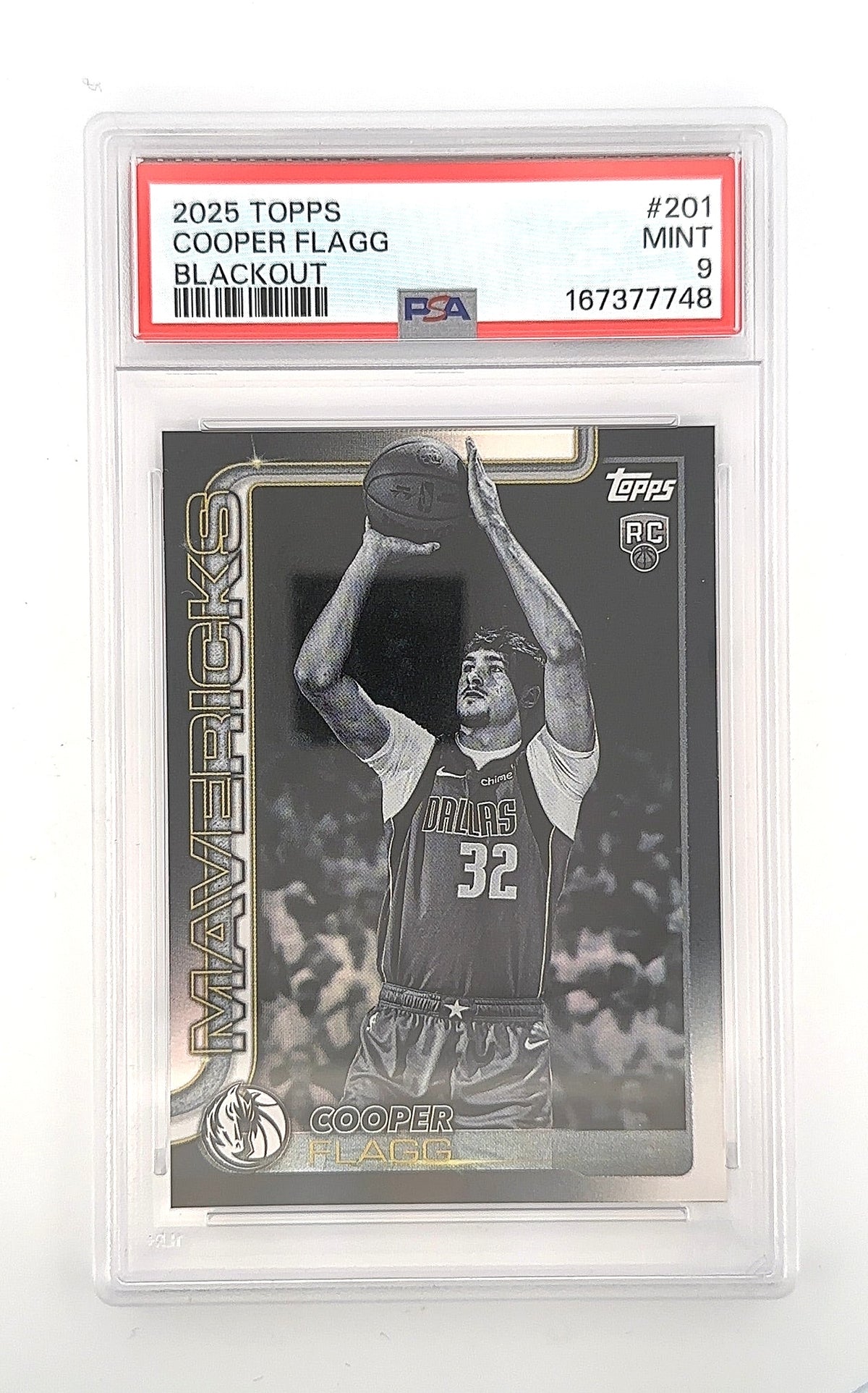 2025 Topps Cooper Flagg [Blackout] #201 PSA 9 — front