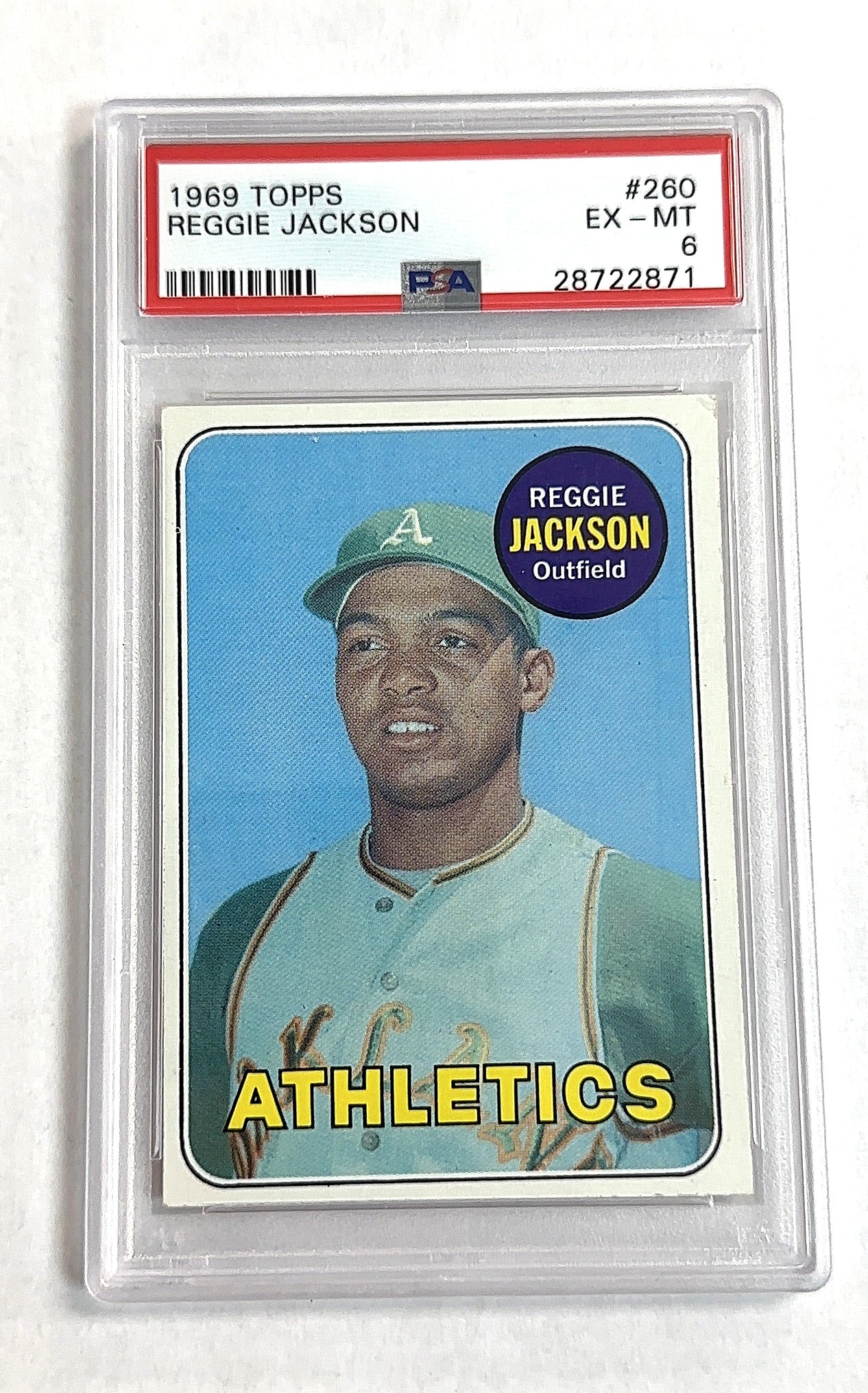1969 Topps Reggie Jackson #260 PSA 6 — front