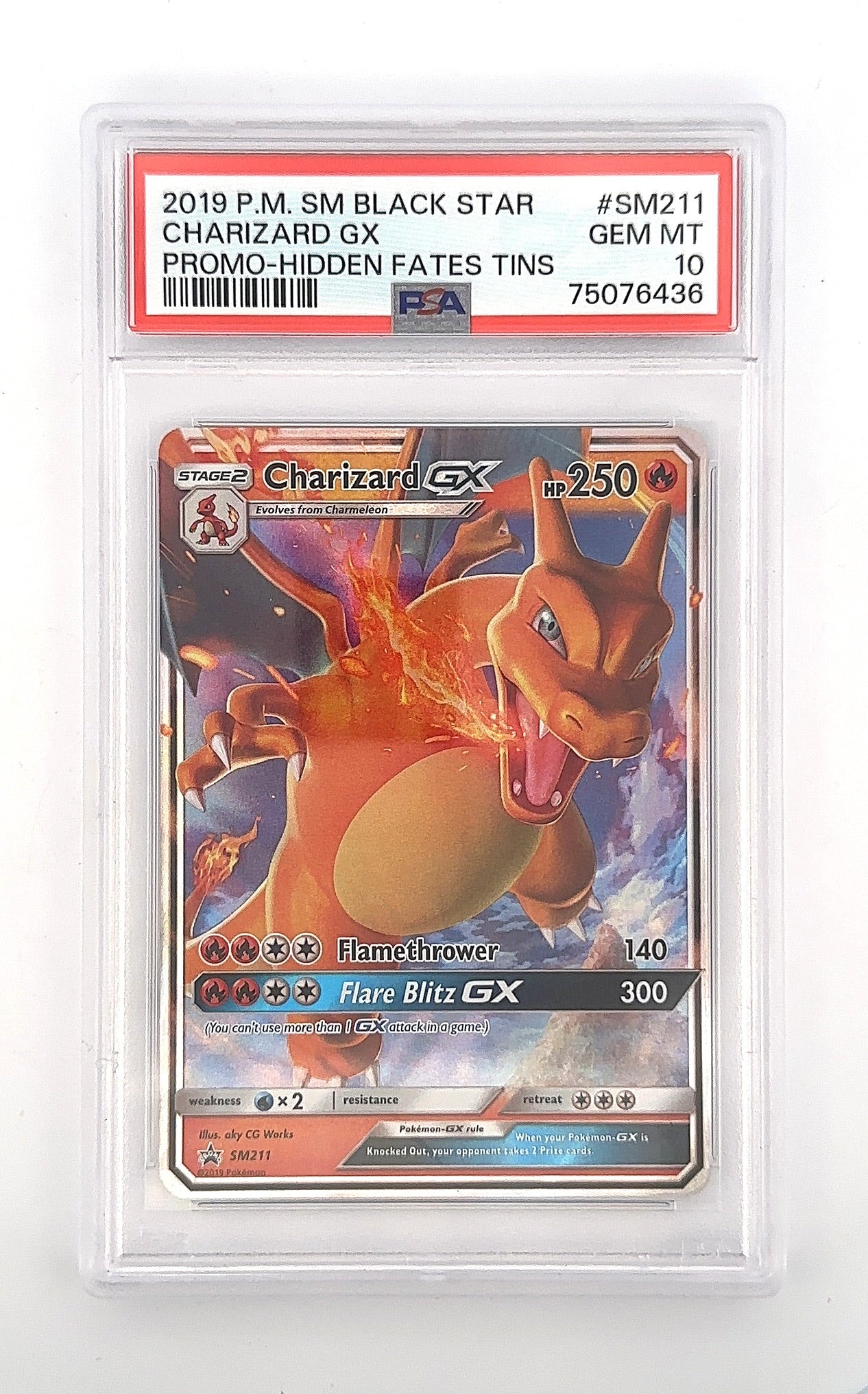 Charizard GX - SM211 #SM211 PSA GEM MT 10 — front