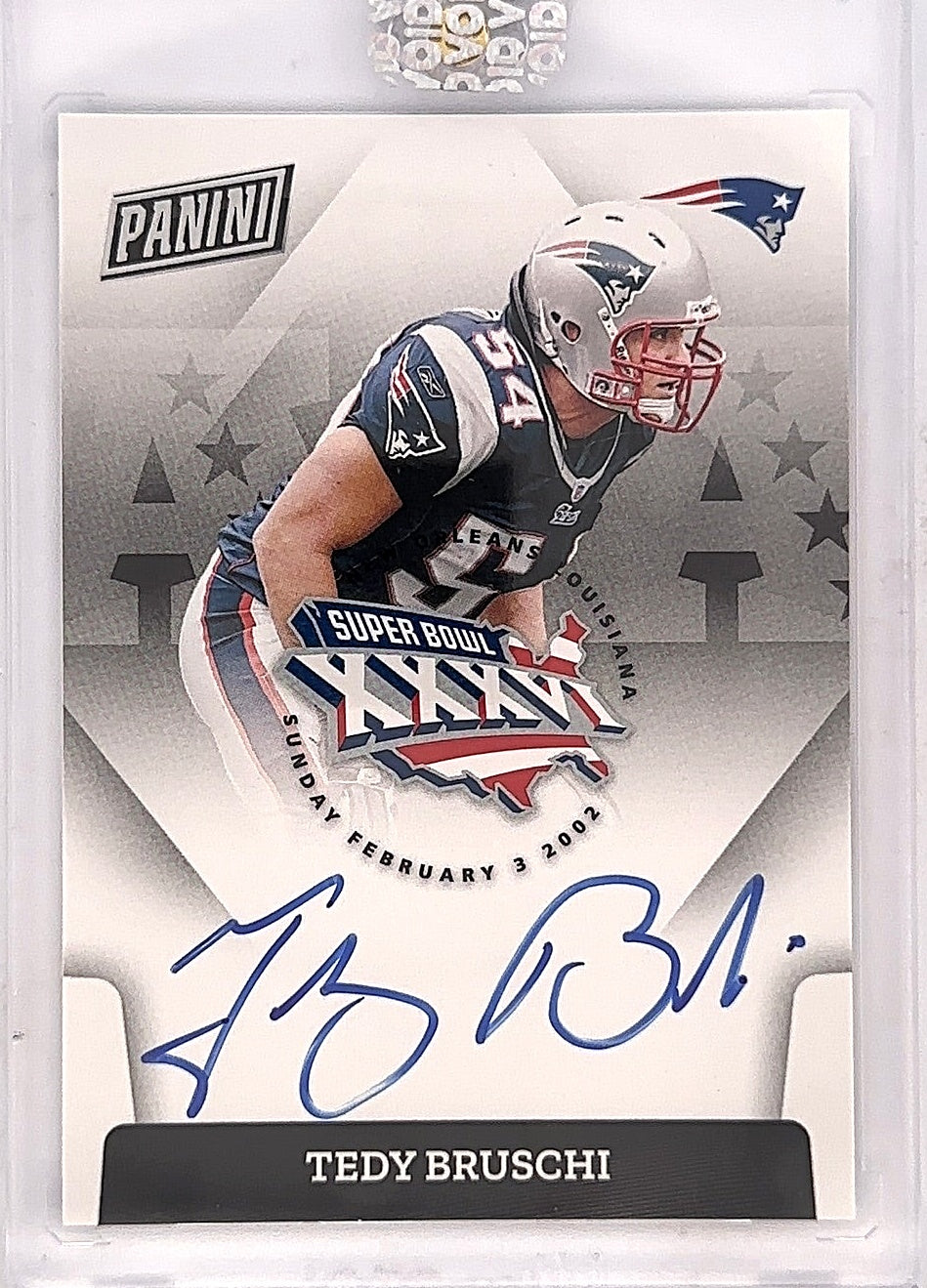 Tedy Bruschi Super Bowl Auto — front