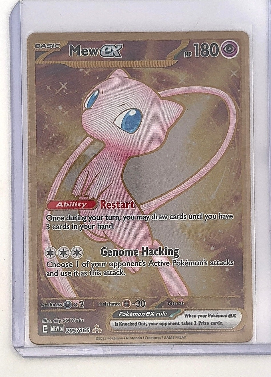 Mew ex - 205/165 (151 Metal Card) #205/165 — front