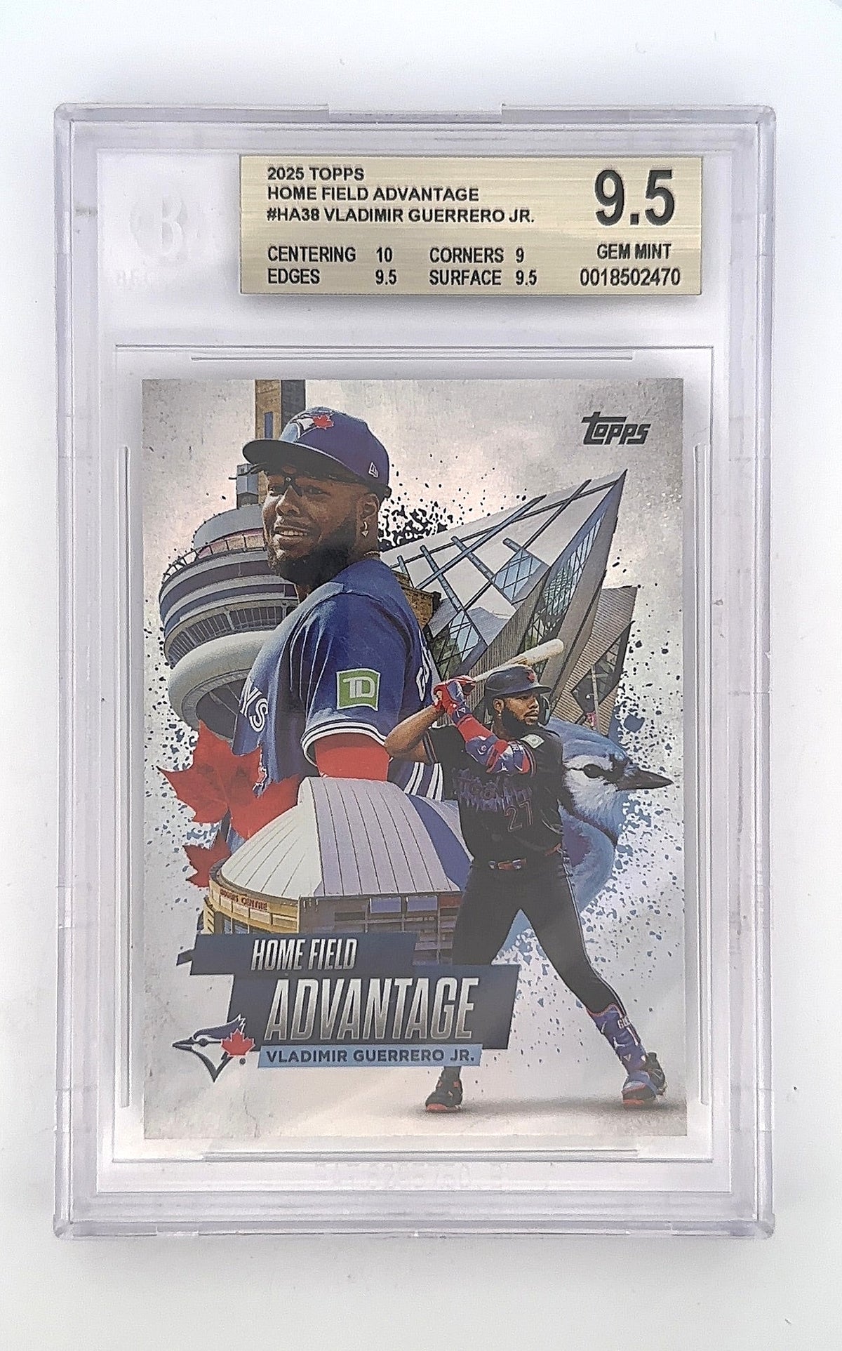 Vladimir Guerrero Jr Home Field Advantage 2025 Topps BGS GEM MINT 9.5 — front
