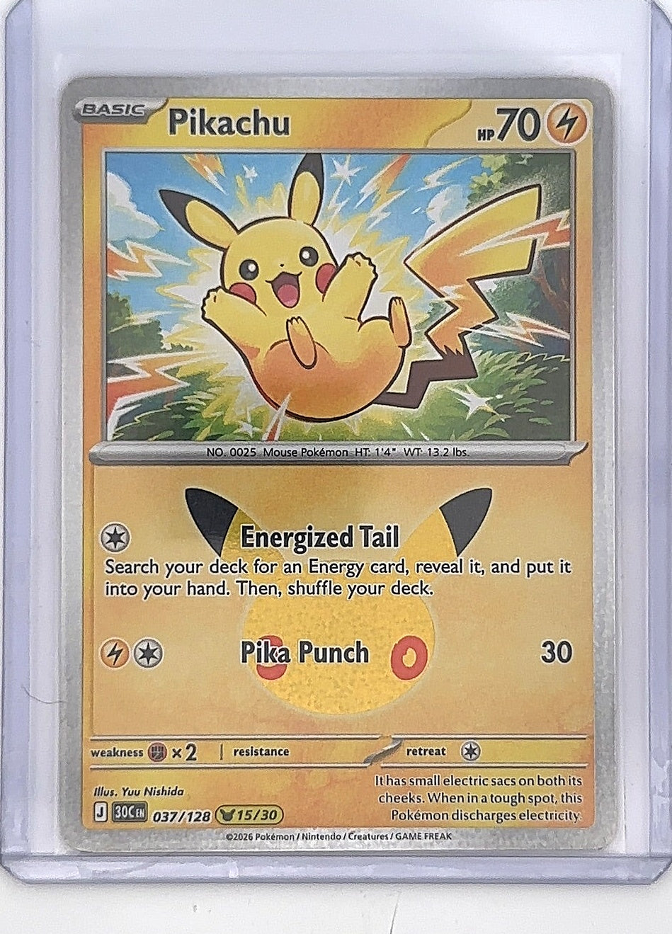 Pikachu - 037/128 #037/128 — front