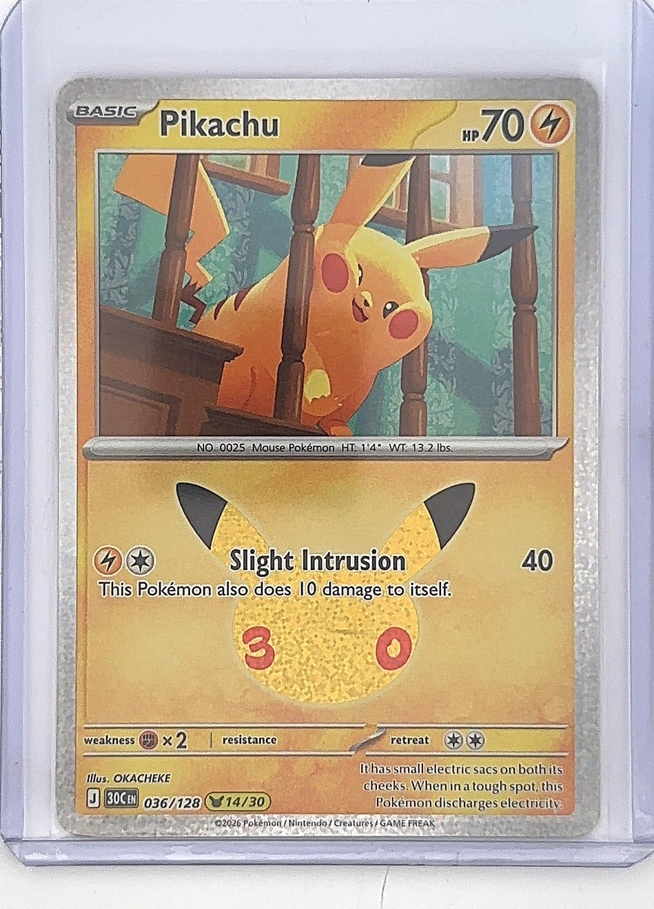 Pikachu - 036/128 #036/128 — front