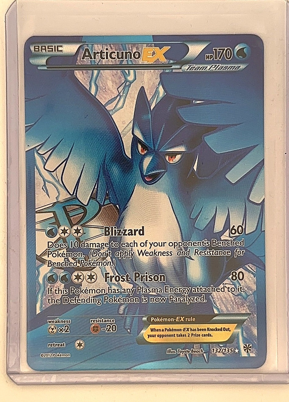 Articuno EX (Team Plasma) (132 Full Art) #132/135 — front
