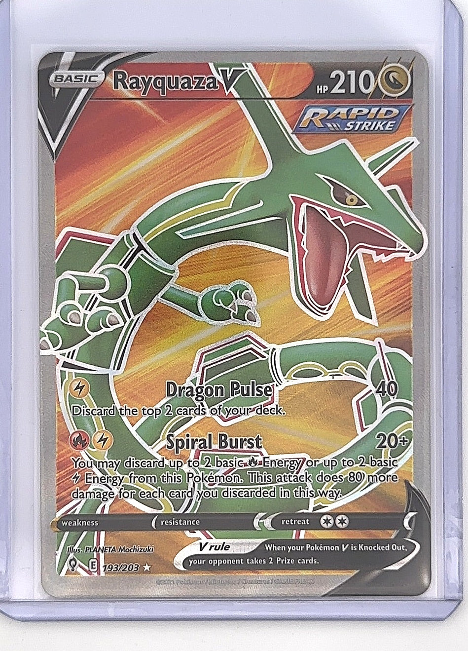 Rayquaza V (Full Art) #193/203 — front