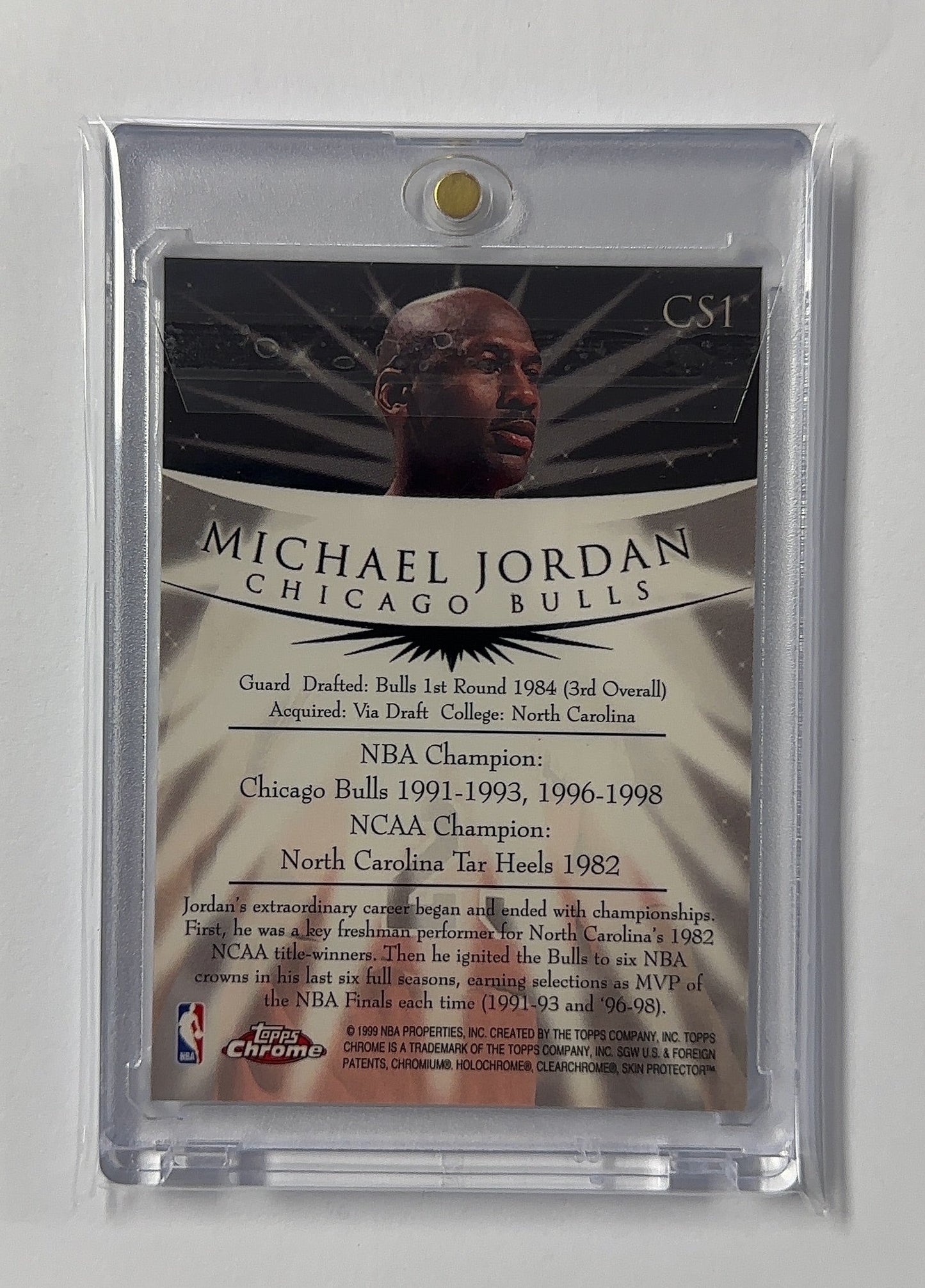 Michael Jordan Topps Chrome Champion Spirit — back