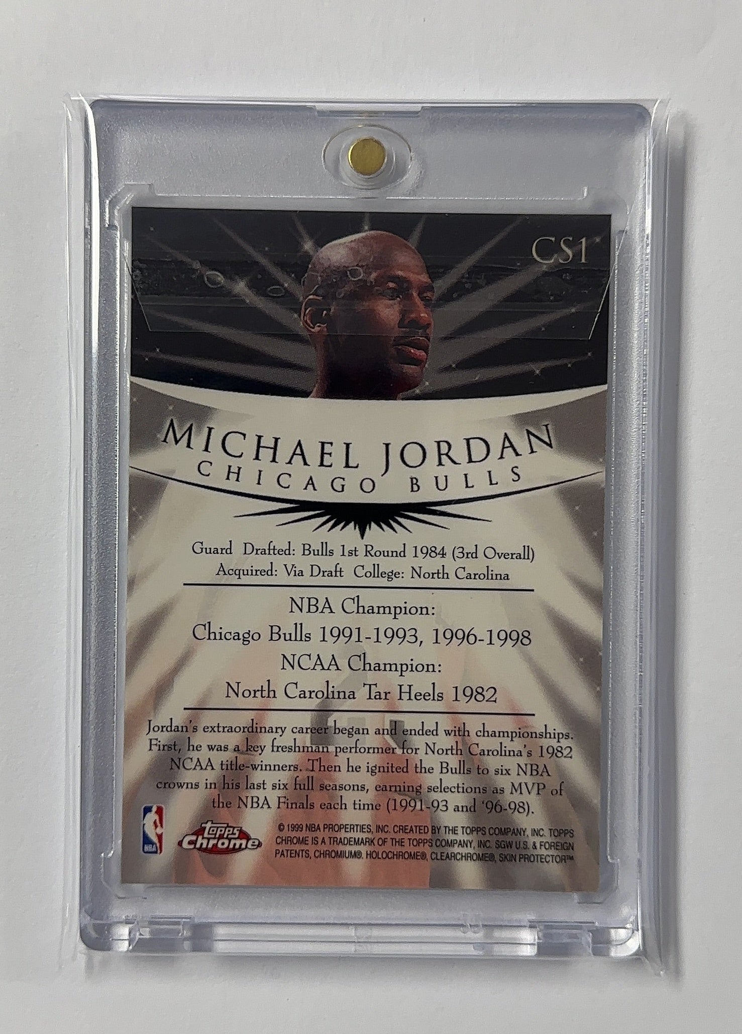 Michael Jordan Topps Chrome Champion Spirit — back