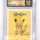 Pikachu - Old Maid - JPN CGC PRISTINE 10 — front