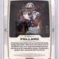 Tony Pollard Obsidian Rookie Auto /75 — back