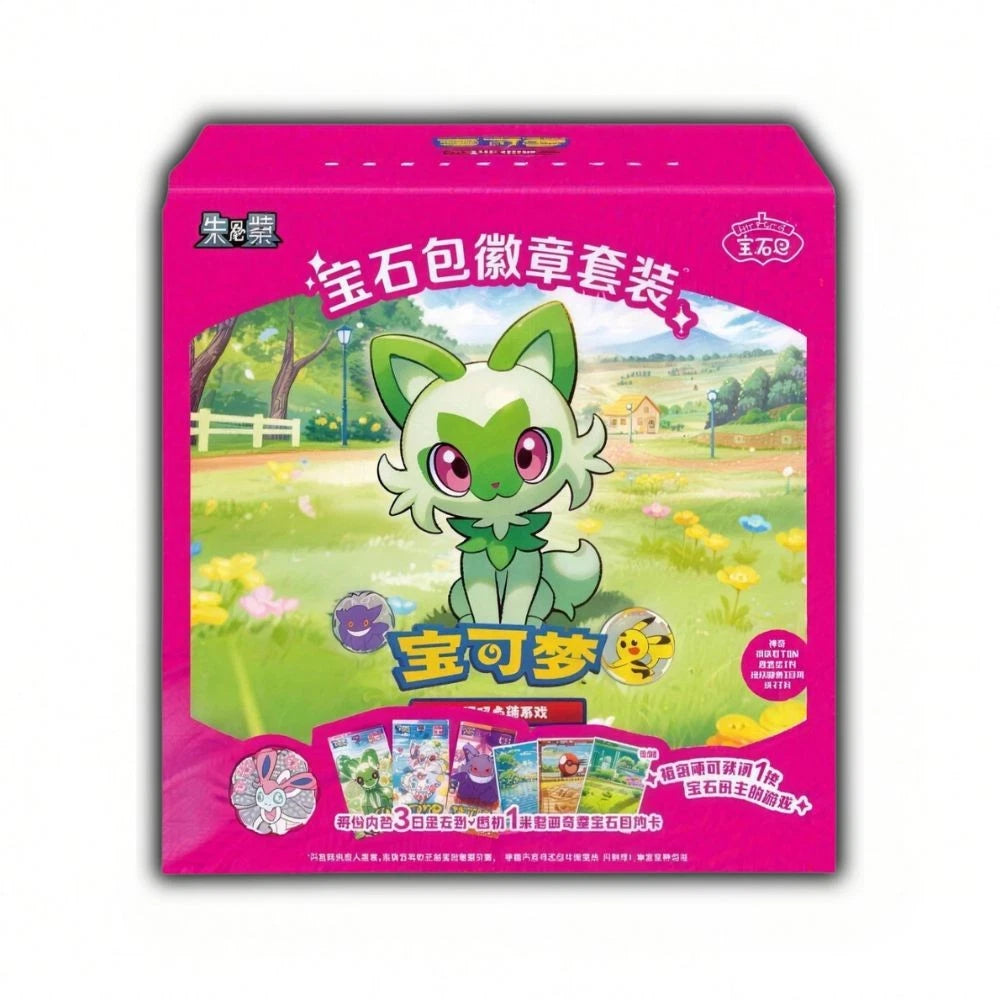 Pokemon TCG Simplified Chinese Gemstone Gem Pack Badge Set Display